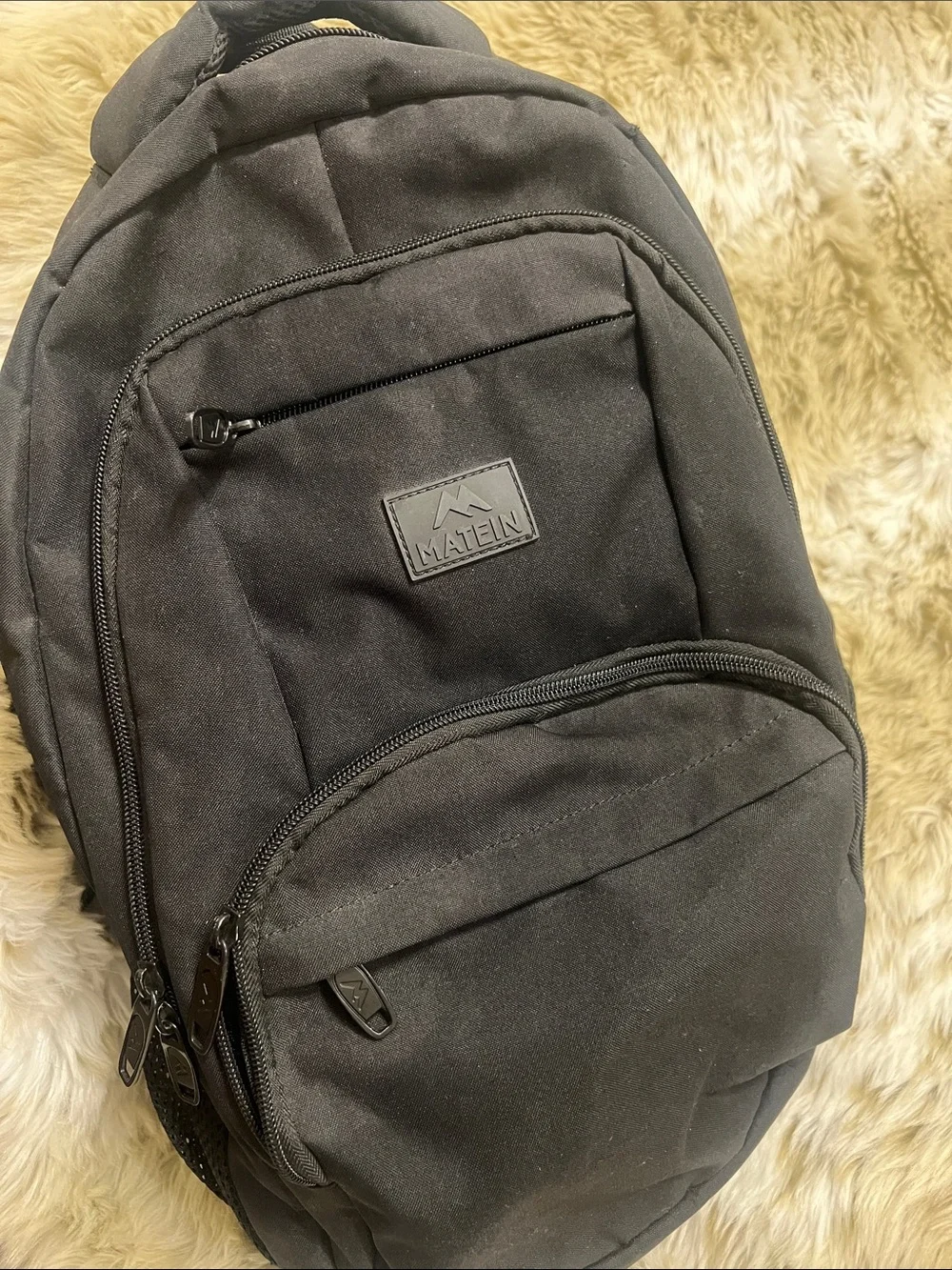 Matein Black Men's Backpack Travel & Everyday Commuter Bag